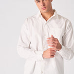 COTTON SHIRT - WHITE - JMOJO - Men's cotton shirts