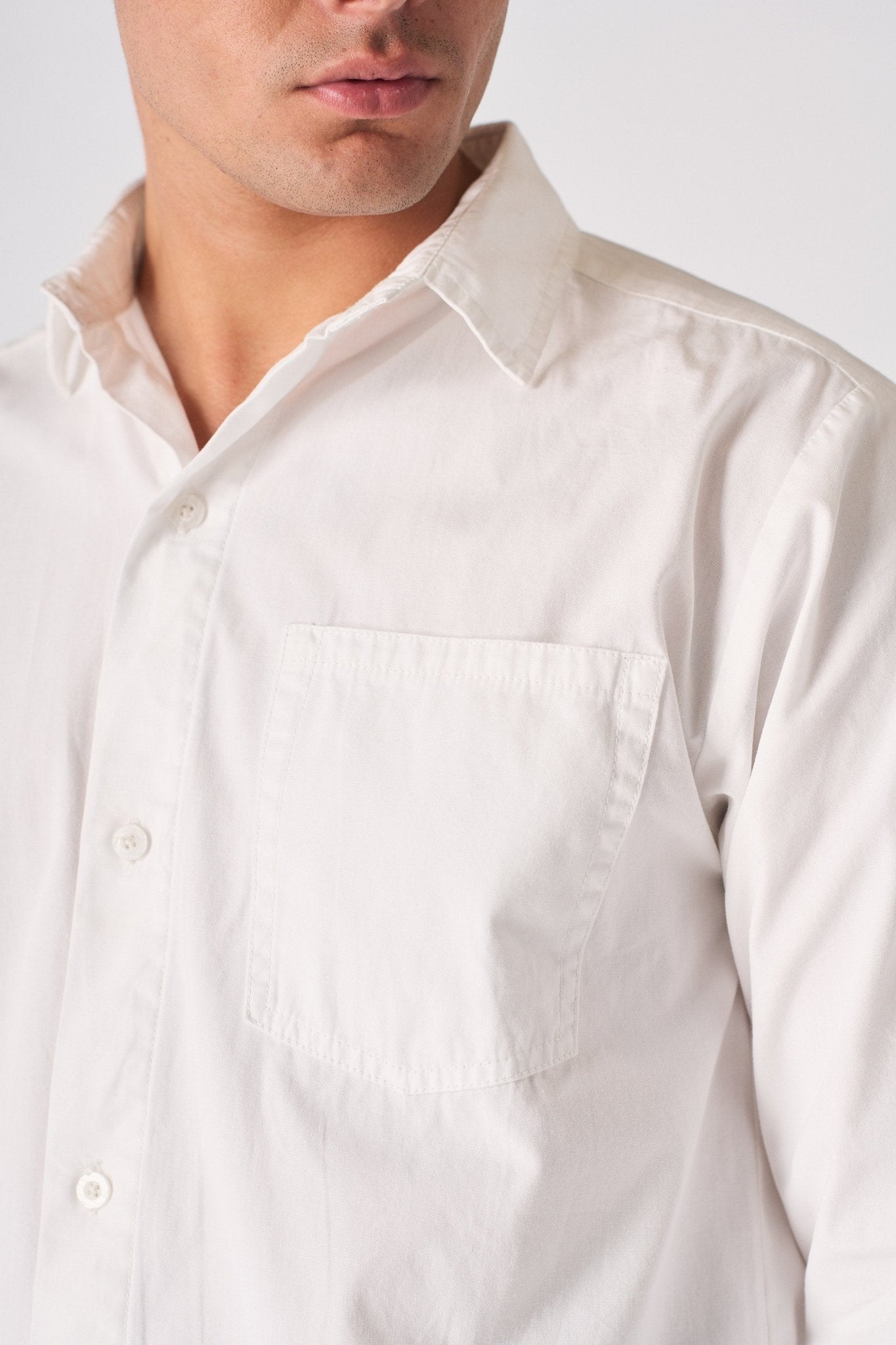 COTTON SHIRT - WHITE - JMOJO - Men's cotton shirts