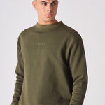 CREW NECK SWEATSHIRT - KHAKI - JMOJO - Men's Sweatshirts