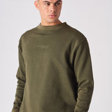CREW NECK SWEATSHIRT - KHAKI - JMOJO - Men's Sweatshirts