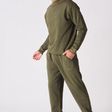 CREW NECK SWEATSHIRT - KHAKI - JMOJO - Men's Sweatshirts