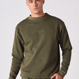 CREW NECK SWEATSHIRT - KHAKI - JMOJO - Men's Sweatshirts