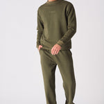 CREW NECK SWEATSHIRT - KHAKI - JMOJO - Men's Sweatshirts