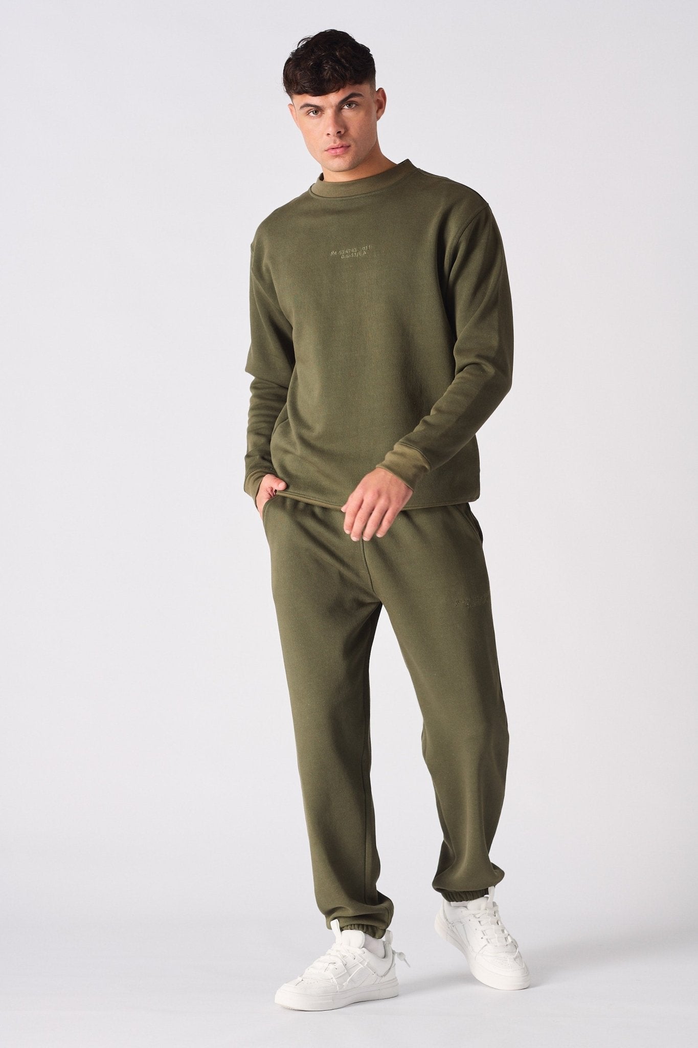 CREW NECK SWEATSHIRT - KHAKI - JMOJO - Men's Sweatshirts