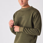 CREW NECK SWEATSHIRT - KHAKI - JMOJO - Men's Sweatshirts