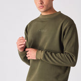 CREW NECK SWEATSHIRT - KHAKI - JMOJO - Men's Sweatshirts