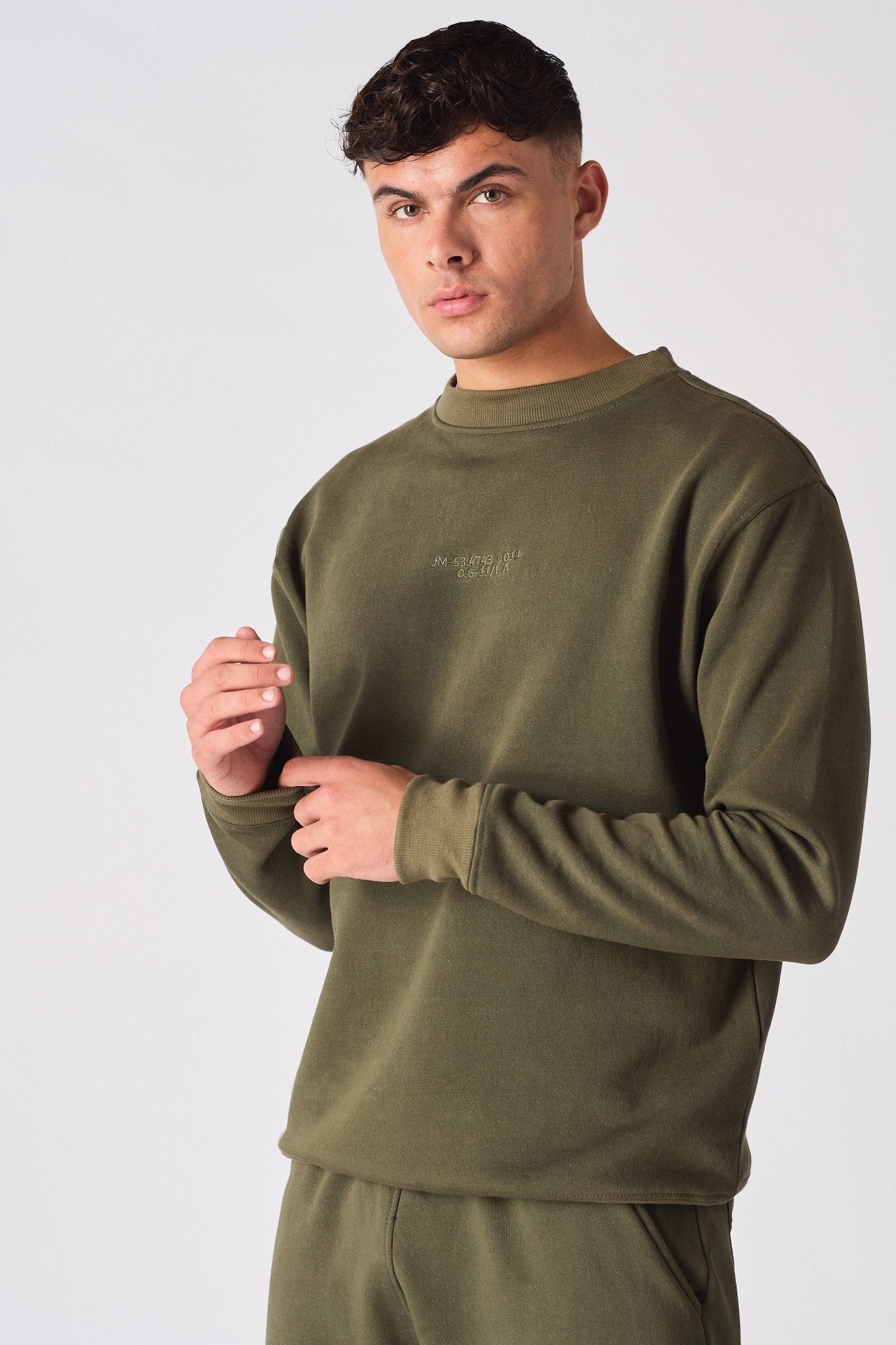 CREW NECK SWEATSHIRT - KHAKI - JMOJO - Men's Sweatshirts
