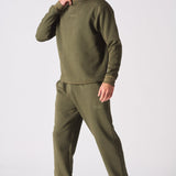 CREW NECK SWEATSHIRT - KHAKI - JMOJO - Men's Sweatshirts