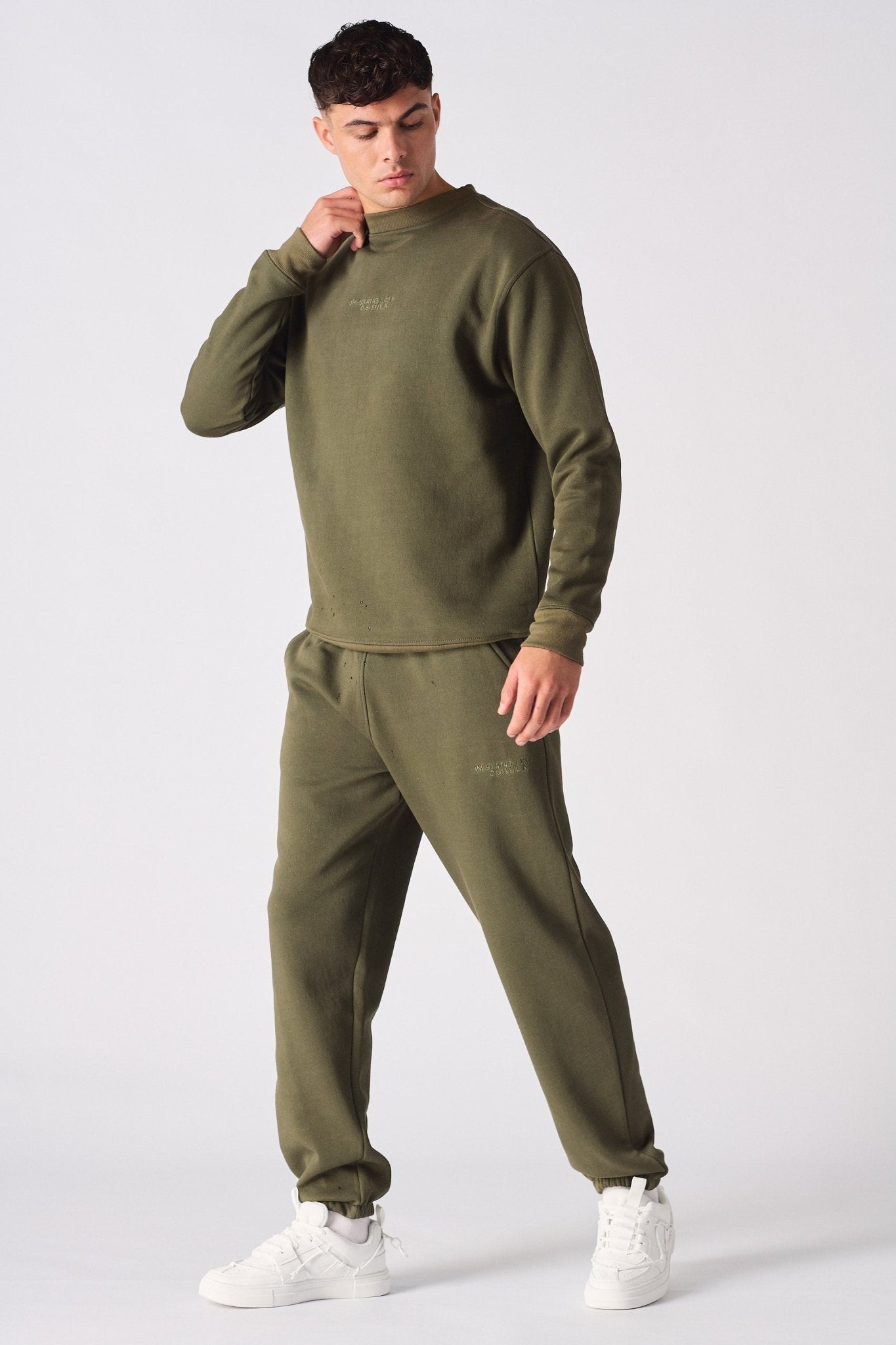 CREW NECK SWEATSHIRT - KHAKI - JMOJO - Men's Sweatshirts