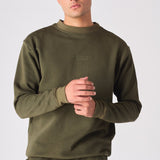 CREW NECK SWEATSHIRT - KHAKI - JMOJO - Men's Sweatshirts