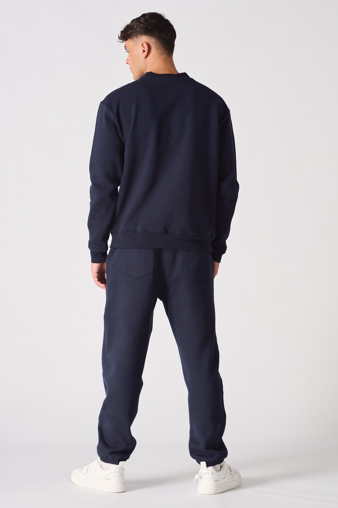 CREW NECK SWEATSHIRT - NAVY BLUE - JMOJO - Men's Sweatshirts