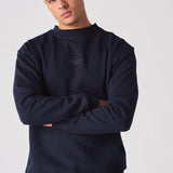 CREW NECK SWEATSHIRT - NAVY BLUE - JMOJO - Men's Sweatshirts