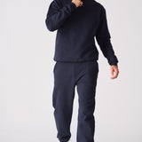 CREW NECK SWEATSHIRT - NAVY BLUE - JMOJO - Men's Sweatshirts