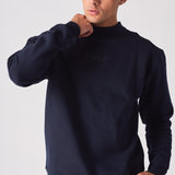 CREW NECK SWEATSHIRT - NAVY BLUE - JMOJO - Men's Sweatshirts