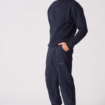 CREW NECK SWEATSHIRT - NAVY BLUE - JMOJO - Men's Sweatshirts