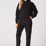 Darae Embroidered Hoodie – Black - JMOJO - WOMEN'S HOODIES