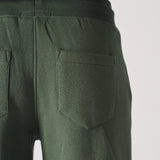 Dark green wide leg joggers back patch pocket
