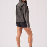 DENIM TRUCKER JACKET - BLACK - JMOJO - Women's Denim Jackets