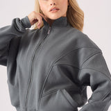 Elowen Zip Up Sweatshirt – Grey - JMOJO - Women's Zip - up Sweatshirts