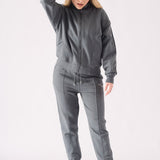 Elowen Zip Up Sweatshirt – Grey - JMOJO - Women's Zip - up Sweatshirts