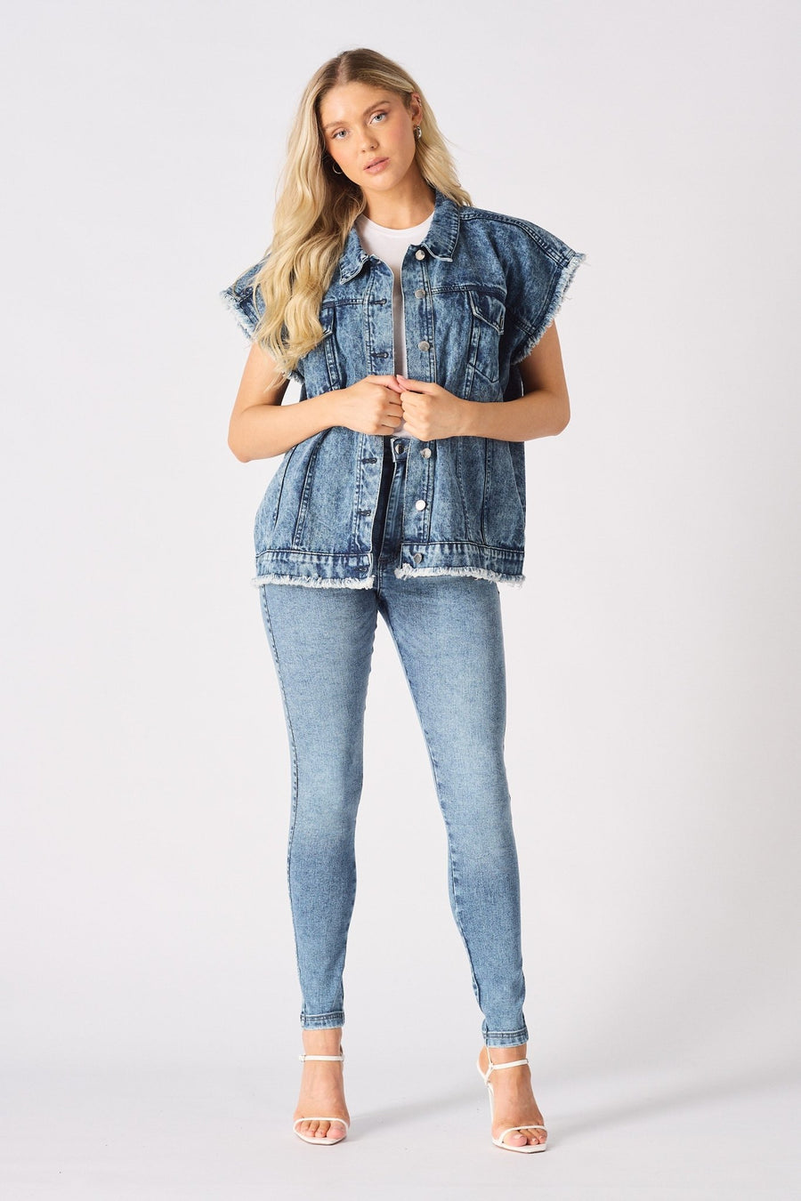 Ember Sleeveless Denim Gilet Jacket – Blue - JMOJO - Women's Denim Jacket