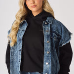 Ember Sleeveless Denim Gilet Jacket – Blue - JMOJO - Women's Denim Jacket