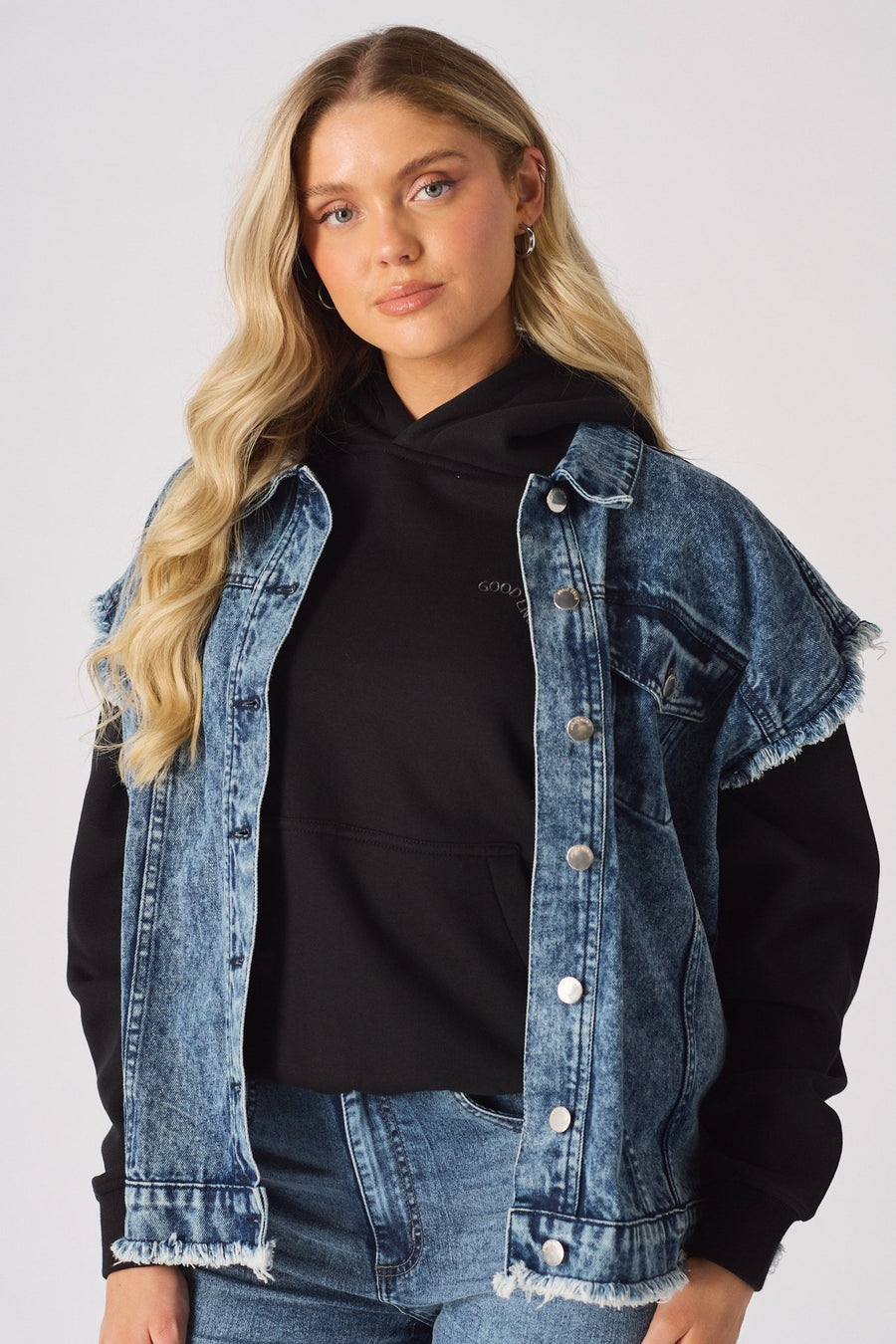Ember Sleeveless Denim Gilet Jacket – Blue - JMOJO - Women's Denim Jacket
