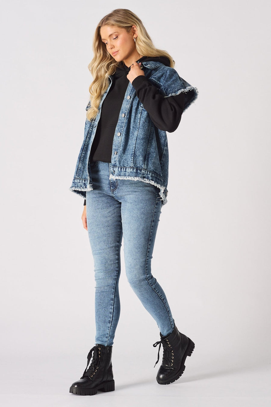 Ember Sleeveless Denim Gilet Jacket – Blue - JMOJO - Women's Denim Jacket