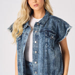 Ember Sleeveless Denim Gilet Jacket – Blue - JMOJO - Women's Denim Jacket