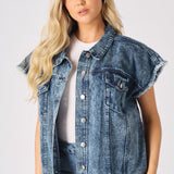 Ember Sleeveless Denim Gilet Jacket – Blue - JMOJO - Women's Denim Jacket