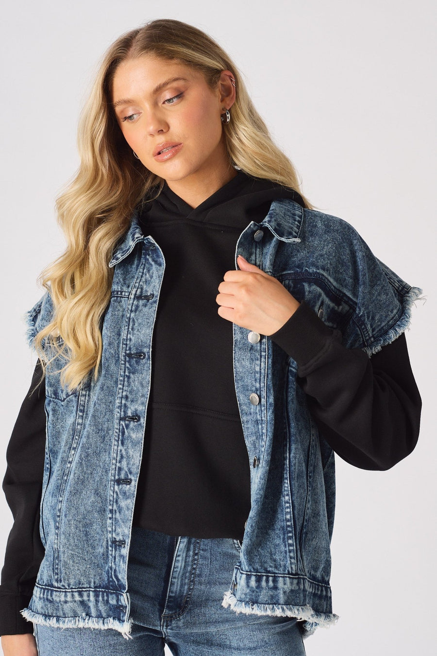Ember Sleeveless Denim Gilet Jacket – Blue - JMOJO - Women's Denim Jacket