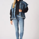 Ember Sleeveless Denim Gilet Jacket – Blue - JMOJO - Women's Denim Jacket