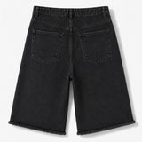 Selma Longline Denim Jorts – Black