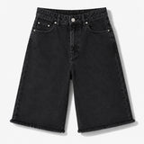 Selma Longline Denim Jorts – Black