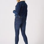 Frost Sherpa Collar Denim Jacket – Mid Blue - JMOJO - Women's Denim Jackets Sherpa