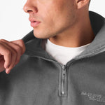 HALF ZIP SWEATSHIRT - GREY - JMOJO - Men's Sweatshirts