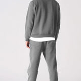 HALF ZIP SWEATSHIRT - GREY - JMOJO - Men's Sweatshirts
