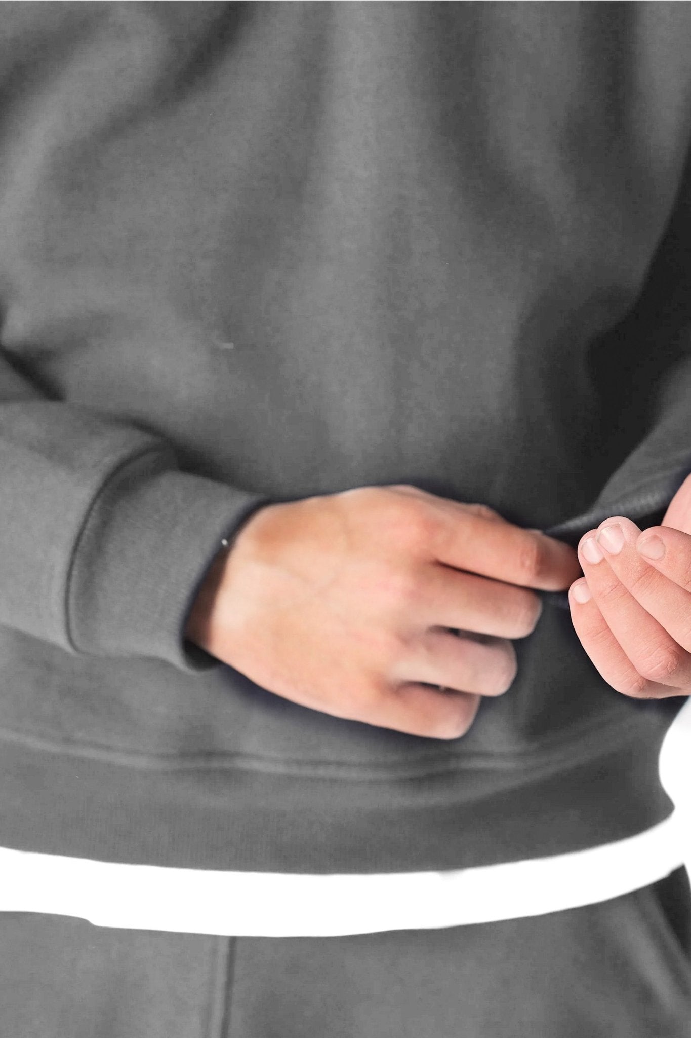 HALF ZIP SWEATSHIRT - GREY - JMOJO - Men's Sweatshirts