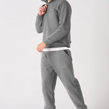 HALF ZIP SWEATSHIRT - GREY - JMOJO - Men's Sweatshirts