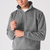 HALF ZIP SWEATSHIRT - GREY - JMOJO - Men's Sweatshirts