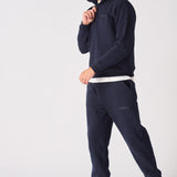 HALF ZIP SWEATSHIRT - NAVY BLUE - JMOJO - Men's Sweatshirts