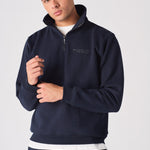 HALF ZIP SWEATSHIRT - NAVY BLUE - JMOJO - Men's Sweatshirts