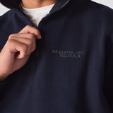 HALF ZIP SWEATSHIRT - NAVY BLUE - JMOJO - Men's Sweatshirts