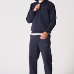 HALF ZIP SWEATSHIRT - NAVY BLUE - JMOJO - Men's Sweatshirts