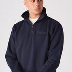 HALF ZIP SWEATSHIRT - NAVY BLUE - JMOJO - Men's Sweatshirts