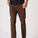 HANSON Stretch Slim Fit Chino Pants - Dark Brown - JMOJO - Men's Chino Trousers