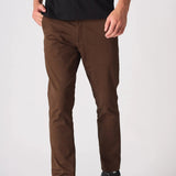 HANSON Stretch Slim Fit Chino Pants - Dark Brown - JMOJO - Men's Chino Trousers