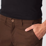 HANSON Stretch Slim Fit Chino Pants - Dark Brown - JMOJO - Men's Chino Trousers