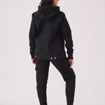 HOODED DENIM JACKET - BLACK WASH - JMOJO - Women's Fleece Hooded Denim Jackets