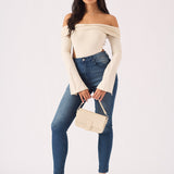 Hunni High Rise Stretch Skinny Jeans - Mid Blue - JMOJO - Women's Skinny Jeans